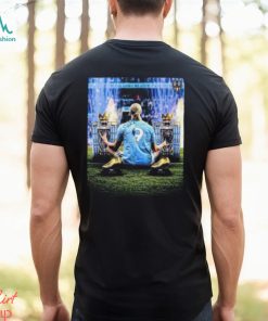 Erling Haaland Manchester City Two Seasons Two Titles Two Golden Boots Vintage T Shirt