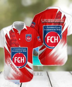 FC Heidenheim Team Logo 3D Hawaiian Shirt For Fans