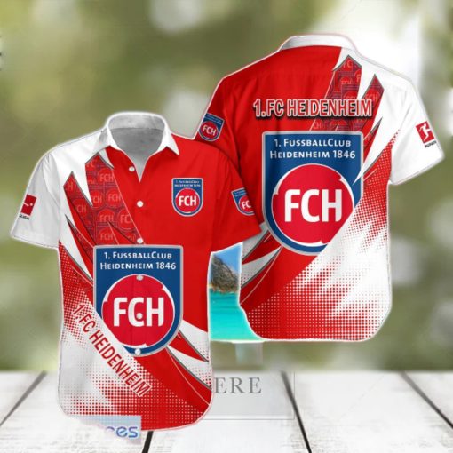 FC Heidenheim Team Logo 3D Hawaiian Shirt For Fans