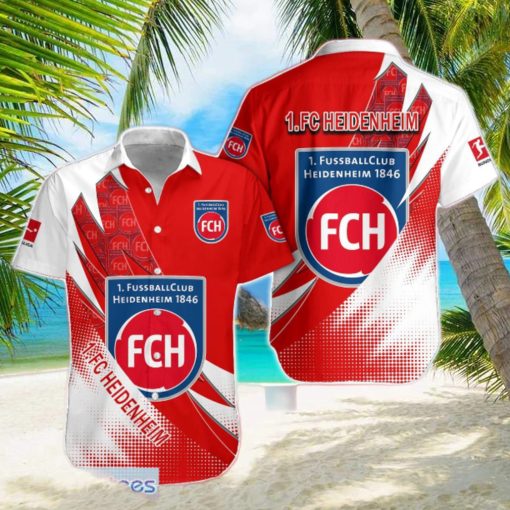 FC Heidenheim Team Logo 3D Hawaiian Shirt For Fans