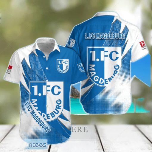 FC Magdeburg Team Logo 3D Hawaiian Shirt For Fans