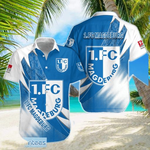 FC Magdeburg Team Logo 3D Hawaiian Shirt For Fans