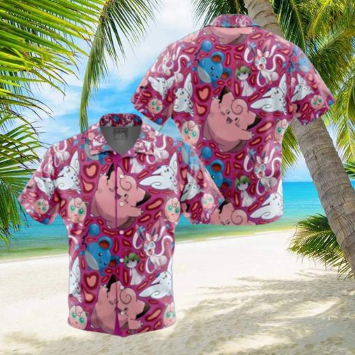 Fairy Type Pokemon Pokemon Button Up Anime Hawaiian Shirt