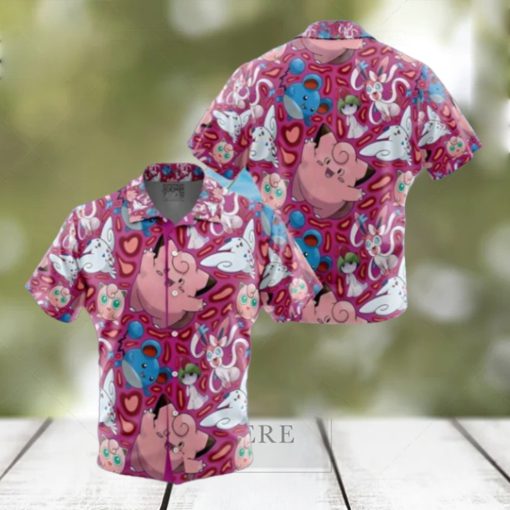 Fairy Type Pokemon Pokemon Button Up Anime Hawaiian Shirt