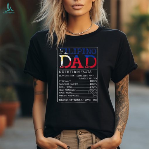 Filipino Dad Nutrition Facts Philippines Fathers Day A T Shirt