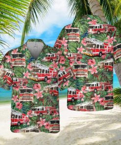 Fire Truck Hawaiian Shirt