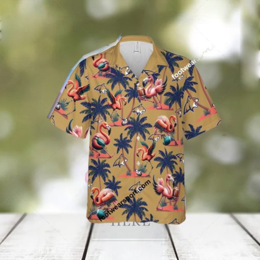 Flamingo Play Football Montana State Bobcats 3D Hawaiian Shirt For Men And Women