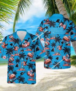 Flamingo Play With Carolina Panthers AOP Hawaiian Shirt Gift For Fans