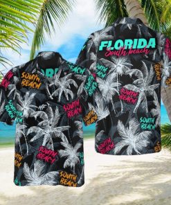 Florida South Beach Coconut Tree Hawaiian Shirt Men’s Short Sleeve Button Down Beach Shirts