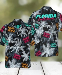 Florida South Beach Coconut Tree Hawaiian Shirt Men’s Short Sleeve Button Down Beach Shirts