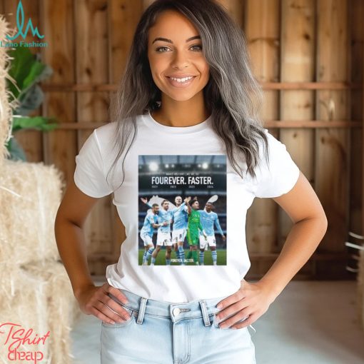 Football Congratulations To Man City On Becoming The First Men’s English Team To Win 4 League Titles In A Row Unisex T Shirt