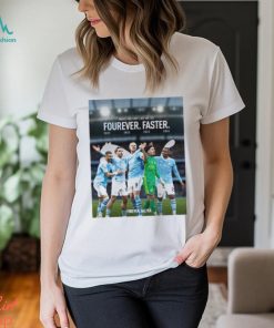 Football Congratulations To Man City On Becoming The First Men’s English Team To Win 4 League Titles In A Row Unisex T Shirt