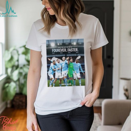 Football Congratulations To Man City On Becoming The First Men’s English Team To Win 4 League Titles In A Row Unisex T Shirt