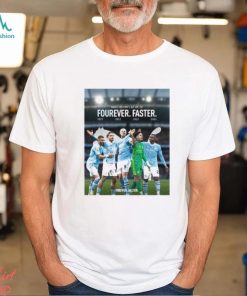 Football Congratulations To Man City On Becoming The First Men’s English Team To Win 4 League Titles In A Row Unisex T Shirt