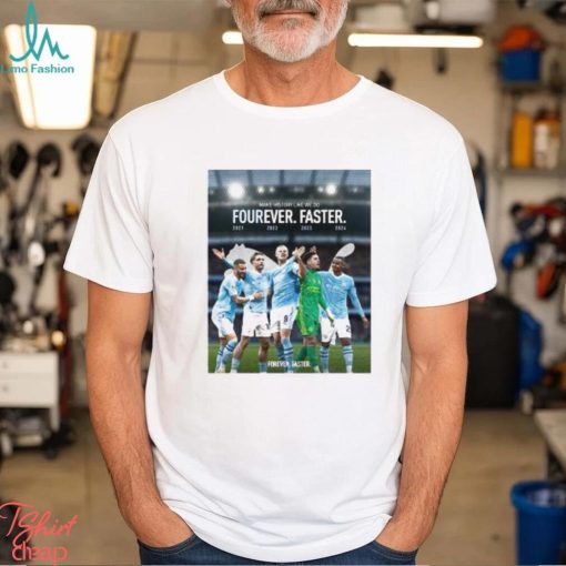 Football Congratulations To Man City On Becoming The First Men’s English Team To Win 4 League Titles In A Row Unisex T Shirt