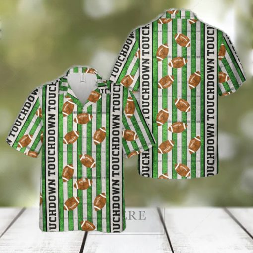 Football Field Footballs Touchdown Hawaiian Shirt