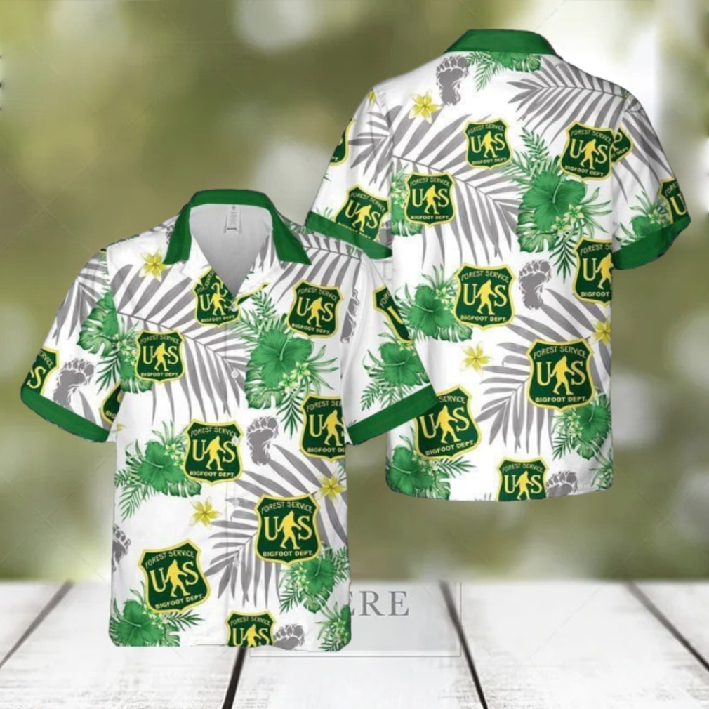 Forest Service Sasquatch Department Hawaiian Shirt Forest Service Sasquatch Department Hawaiian Shirt