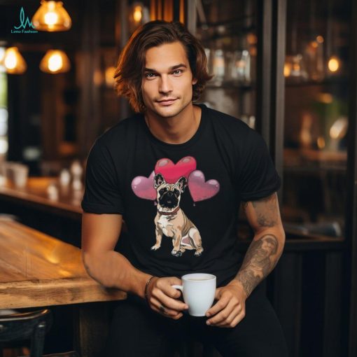 French Bulldog Frenchie Dog Cute Frenchie Heart Balloons Pet Animal Dog French Bulldog 131 Frenchies Unisex T Shirt