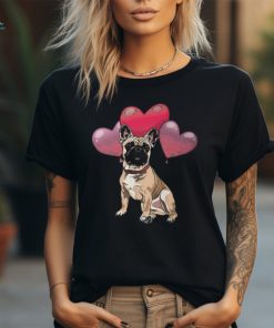 French Bulldog Frenchie Dog Cute Frenchie Heart Balloons Pet Animal Dog French Bulldog 131 Frenchies Unisex T Shirt