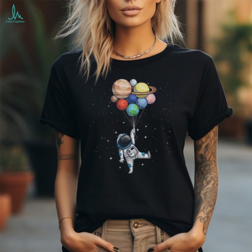 Funny Astronaut With Planets In Hand For Men Women Spaceman T Shirt