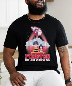 Funny Peanuts Snoopy And Charlie Brown Watching Cleveland Guardians Forever Not Just When We Win Shirt