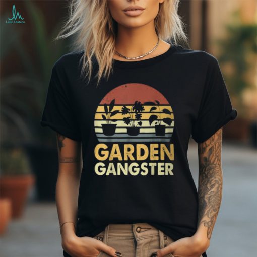 Garden Gangster Retro Vintage Gardening T Shirt