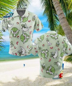 Gardevoir Pattern Pokemon Button Up Hawaiian Shirt