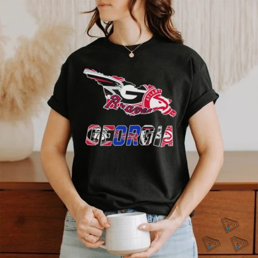 Georgia Map Sports Teams Logo Shirt