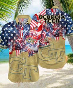 Georgia Tech Yellow Jackets 4th Of July American Proud Patriots Hawaiian Shirts