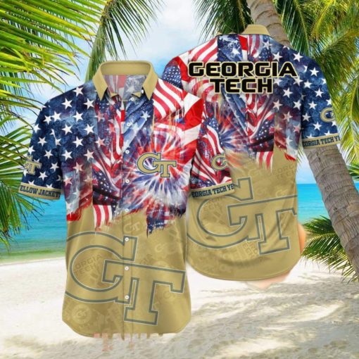 Georgia Tech Yellow Jackets 4th Of July American Proud Patriots Hawaiian Shirts