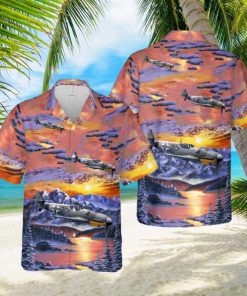 German Air Force Messerschmitt Bf 109 Fighter Aircraft In WW2 Hawaiian Shirt