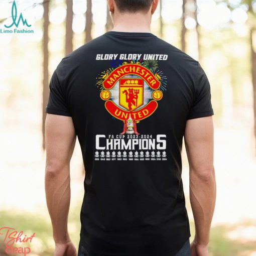 Glory Glory Manchester United FA Cup 2023 2024 Champions shirt