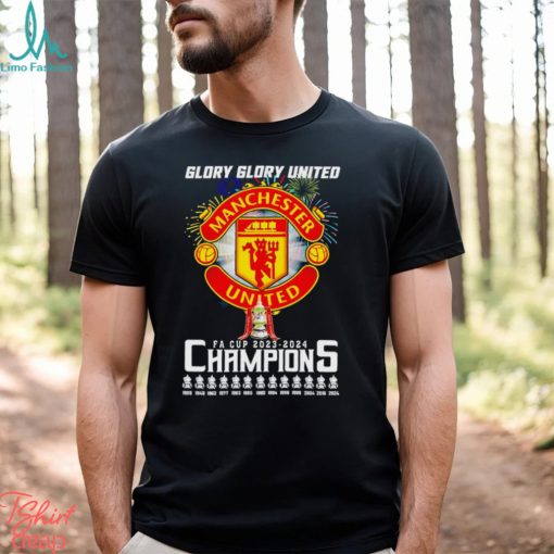 Glory Glory Manchester United FA Cup 2023 2024 Champions shirt