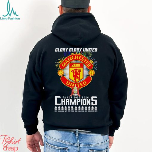 Glory Glory Manchester United FA Cup 2023 2024 Champions shirt