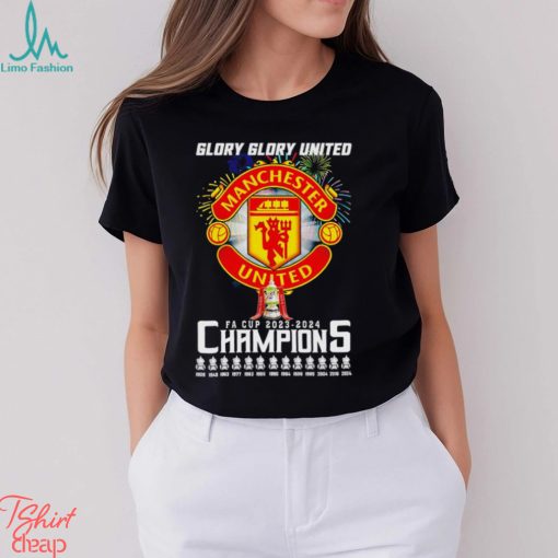 Glory Glory Manchester United FA Cup 2023 2024 Champions shirt