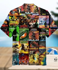 Godzilla Poster Collage Unisex Hawaiian Shirt