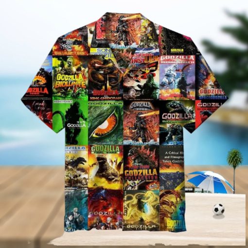 Godzilla Poster Collage Unisex Hawaiian Shirt