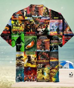 Godzilla Poster Collage Unisex Hawaiian Shirt