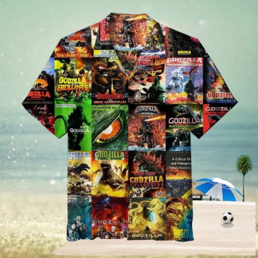 Godzilla Poster Collage Unisex Hawaiian Shirt