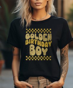 Golden Birthday Boys Bday Toddlers Birthday Party Decoration T Shirt