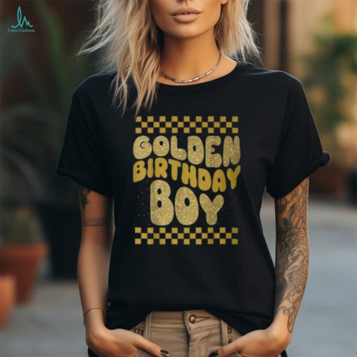 Golden Birthday Boys Bday Toddlers Birthday Party Decoration T Shirt