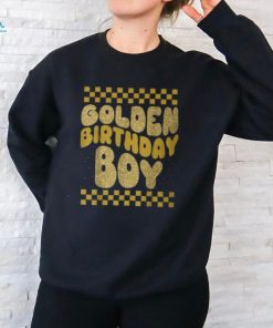 Golden Birthday Boys Bday Toddlers Birthday Party Decoration T Shirt