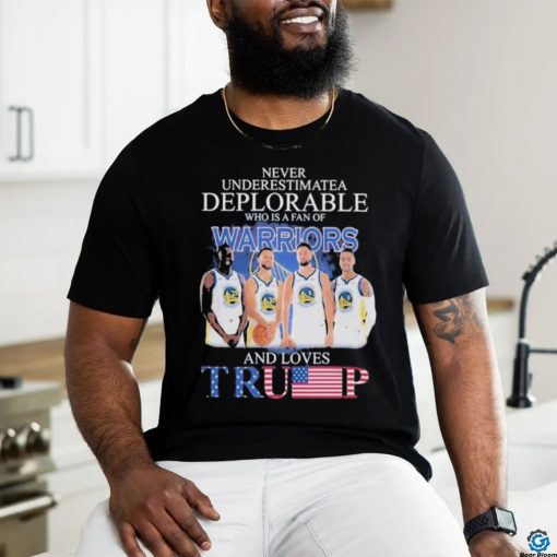 Golden State Warriors Never Underestimate A Deplorable Who Is Trump Fan T Shirt