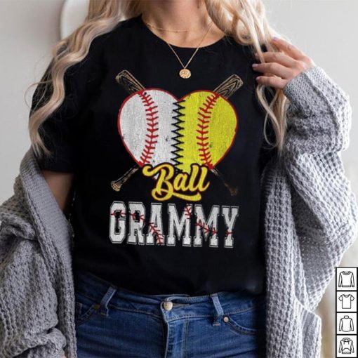 Grammy Of Both Ball Grammy Baseball Softball Pride T Shirt