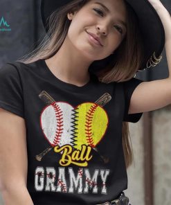 Grammy Of Both Ball Grammy Baseball Softball Pride T Shirt