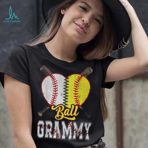Grammy Of Both Ball Grammy Baseball Softball Pride T Shirt