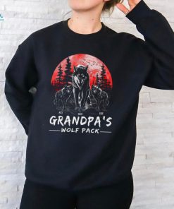 Grandpa Wolf Pack Personalized Shirt Perfect Father's Day Gift for Grandfather & Dad Unique Men's Personalized Tee shirt