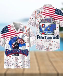 Grateful Dead Fare Thee Well Happy 4th Of July Hawaiian Shirt