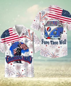 Grateful Dead Fare Thee Well Happy 4th Of July Hawaiian Shirt