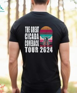 Great Cicada Comeback Tour 2024   Insect Invasion Retro T Shirt